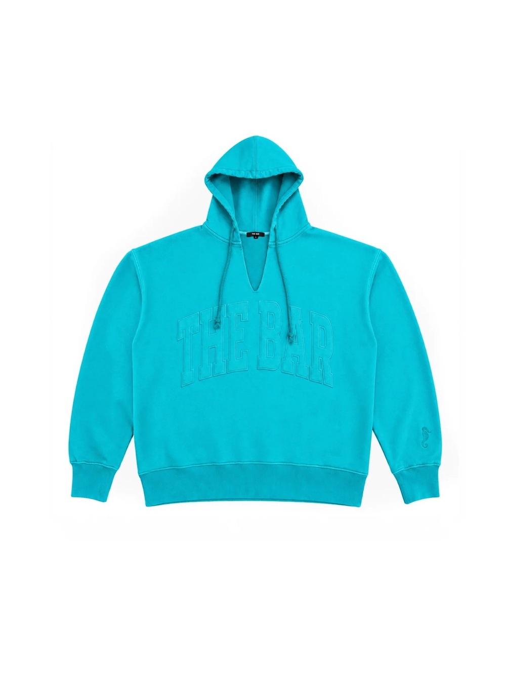 NWT SPLIT NECK HOODIE TEAL Medium